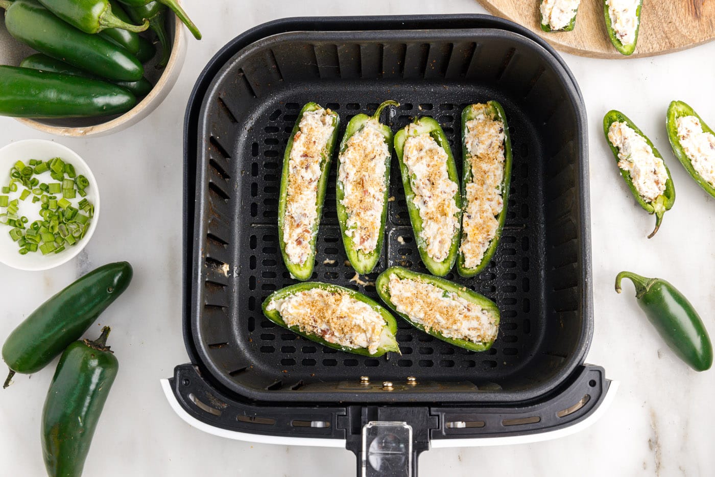 jalapeno poppers in air fryer basket