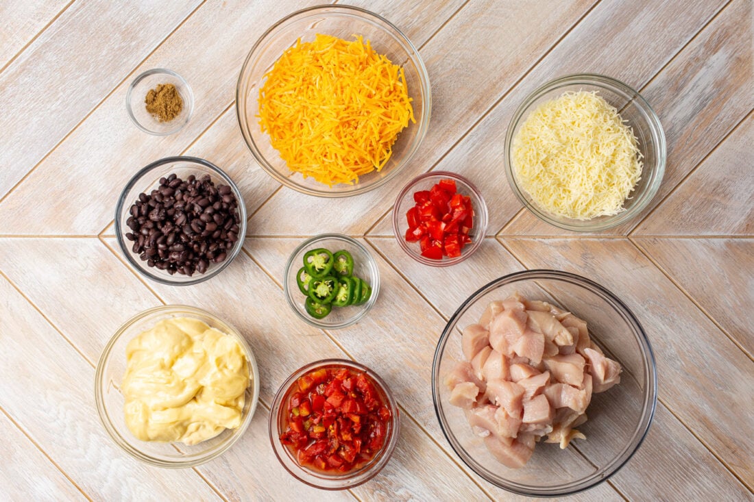 ingredients for Crockpot Mexican Chicken