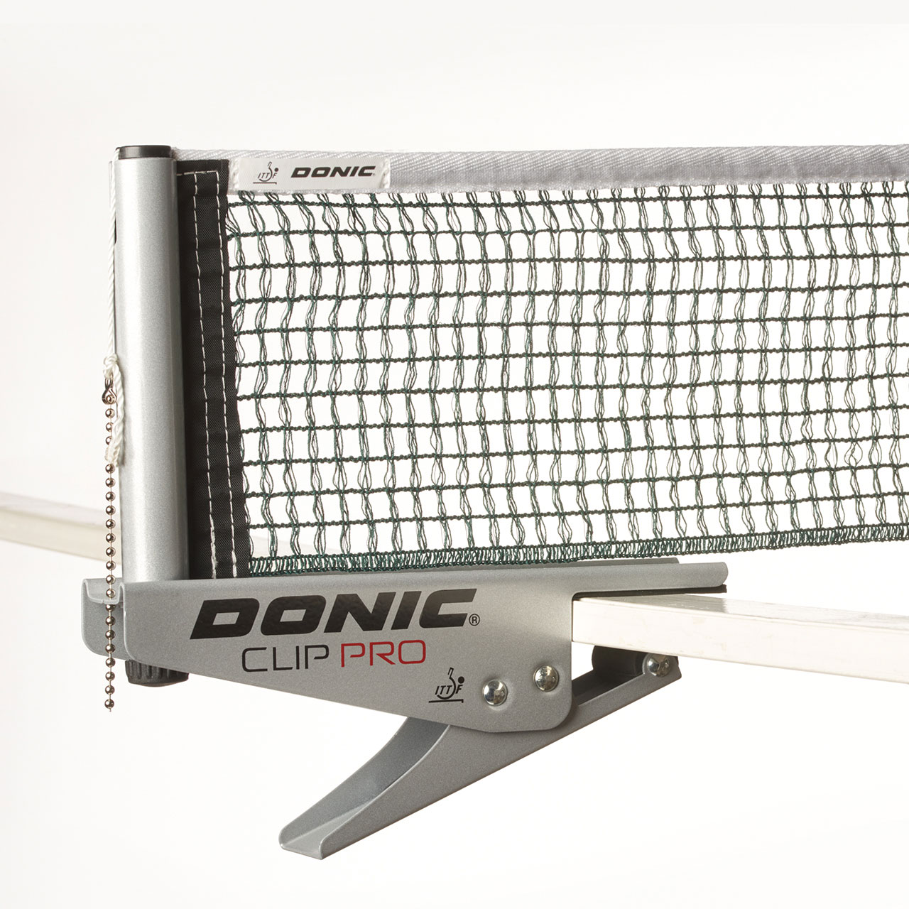 donic-net_clip_pro_metallic_silver_green-web DONIC Tischtennis Netz Clip Pro silbermetallic/grün