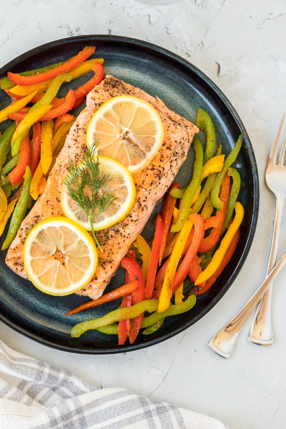 Instant Pot Salmon with peppers